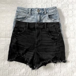 American Eagle high rise stretch Jean shorts